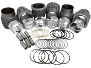 Cylinder and JE forged piston kit 86mm, Hi comp. Porsche 911 2.2L/2.4L - 008 911 86S JE, 00891186SJE