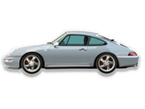 PORSCHE 993 4S. Shaped Plexiglass