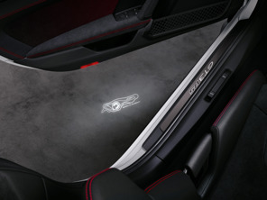 LED door projectors 'BORN IN FLACHT' logo. Porsche 992 GT3 RS / Porsche 992 Upgrade - 9Y0044914