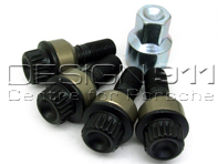 Locking Wheel Bolt Kit BLACK STD - Original Porsche - 99136105700