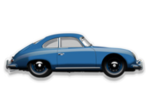 PORSCHE 356 C. Shaped Plexiglass