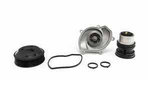 Water pump, thermostat & pully kit. Porsche 970 Panamera 2 / Panamera 4 - 94610603300, 94810609101, 94810603404