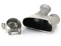 Exhaust tail pipe. Porsche 970 Panamera >>2013 - 97011168131, 97011168231