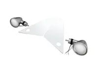 Nickel-Plated Through Glass Door Mirror Kit - Singer Style with Clear Quarter Light - for Porsche 911 / 912 / 930 / 964 / 993 Coupe 1965-1998 - 90173111100, 90173111101, 90173111102, 91173111600, 91173101300, 91173101306, 91173101308, 91173101406, 91173101408, 91173101307, 91173101310, 91173101407, 91173101410, 91173101301, 91173101328, 91173101700, 91173101701, 91173101706, 91173101707, 91173101720, 91173101721, 91173101806, 91173101821, 91173101820, 91173102300, 91173102500, 91173102501, 91173102600, 91173102400, 91173102706, 91173102806, 94473102701, 94473102702, 91173192701, 91173192801, 91173193101, 91173193201, 91173104303, 91173104403, 94473102101, 94473102101G3M, 96573124300, 96573124300G2L, 9657312400, 96573124400G2L, 96573124100, 96573124100G2M, 96573124201, 96573124201G2M, 96573124101, 96573124101G2M, 96573124200, 96573124200G2M