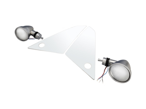 Nickel-Plated Through Glass Door Mirror Kit - Singer Style with Clear Quarter Light - for Porsche 911 / 912 / 930 / 964 / 993 Coupe 1965-1998 - 90173111100, 90173111101, 90173111102, 91173111600, 91173101300, 91173101306, 91173101308, 91173101406, 91173101408, 91173101307, 91173101310, 91173101407, 91173101410, 91173101301, 91173101328, 91173101700, 91173101701, 91173101706, 91173101707, 91173101720, 91173101721, 91173101806, 91173101821, 91173101820, 91173102300, 91173102500, 91173102501, 91173102600, 91173102400, 91173102706, 91173102806, 94473102701, 94473102702, 91173192701, 91173192801, 91173193101, 91173193201, 91173104303, 91173104403, 94473102101, 94473102101G3M, 96573124300, 96573124300G2L, 9657312400, 96573124400G2L, 96573124100, 96573124100G2M, 96573124201, 96573124201G2M, 96573124101, 96573124101G2M, 96573124200, 96573124200G2M