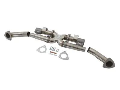 Exhaust Center Muffler Bypass X-Pipe. Porsche 991 (911) Carrera 2012>> - 99111133105, 99111133106, 99111133107, 99111133504, 99111133505, 99111133506, 99111133507, 99111133701, 99111133702, 99111133703