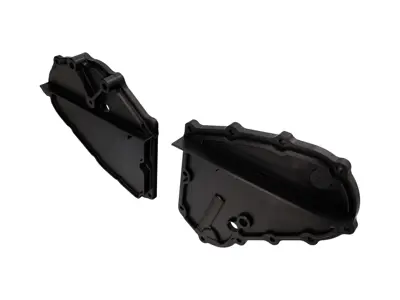 Billet alloy timing chain covers in black. Porsche 911 - 93010506410, 93010506308, 93010506401, 93010506411, 93010506301, 93010506312, 93010506402, 93010506302, 93010506403, 93010506303, 93010506404, 93010506304, 93010506405, 93010506305, 93010506406, 93010506306