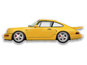 PORSCHE 964 Turbo S. Shaped Plexiglass