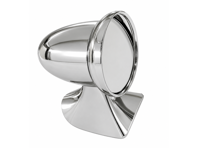 Aluminium Aero Bullet Mirror - Flag mount, in Chrome. Porsche 911 1975-1988 - 91173101310, 91173101410, 96473190101, 96473190100, 90173111100 - AeroBulletPairChrome_Flag  LHD, AeroBulletPairChrome_Flag  RHD, AeroBulletPairChrome_Flag