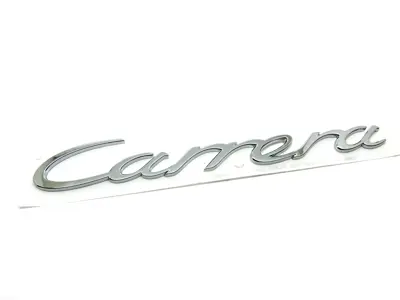 Carrera - Chrome rear lid badge. Porsche 991 - 99155923101