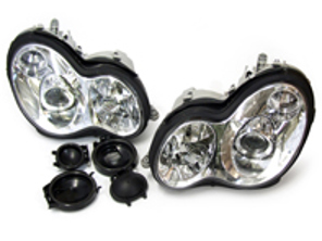 Headlamp Light with Projector MERCEDES BENZ C Class W203 (PAIR)  LHD - 1671580, 0001671580