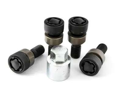 Locking Wheel Bolt Kit BLACK STD Size THATCHAM - Original Porsche - 99136105700, WHT006980C, WHT006980A, PAF009593, 9A700698000, 00004460280