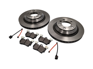 Rear brake pads and brake disc package. Porsche Cayenne 955 V8 turbo S - 95835240150, 95535293950, 95561236532