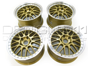18' Style 500 Split Rim Look GOLD Alloy wheels for Porsche Cars