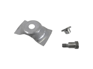 Trunk hinge bracket with bolt. Porsche 914 - 91450103010, 91450103010GRV - P312, PP312