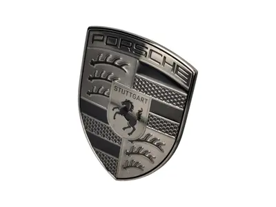 Bonnet Badge / Emblem, Turbonite. Porsche 95C Macan / 976 Panamera / 9J1.2 Taycan / 9YA.2 Cayenne - 95C853601A