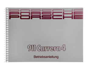 Driver’s manual for Porsche 911 (964) Carrera 4, MY 89, in English - WKD96452091