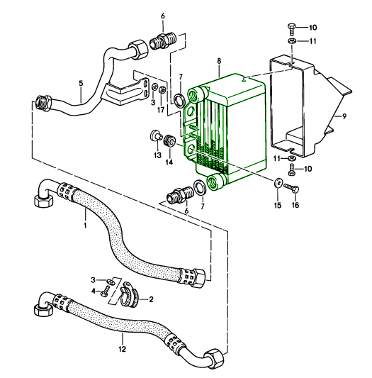 Porsche 944 Turbo Oil cooler 95120730902 95120730902 Design 911