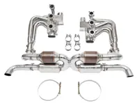 Fabspeed RSR Header Muffler Kit, WITHOUT Heat Exchange WITH Sports Cats. Porsche 964 Carrera (1989-1994) - 96411104504, 96411104605 - FS.POR.964.RSRWOHS, FS.POR.964.RSRWOHTS