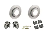 Front brake caliper, disc and brake pad kit. Porsche 356C 1963-65 - 90135196510, 90135196610, 90135196511, 90135196611, 90135140112, 91135293901, 91135293902