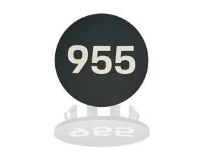 Wheel cup '955' logo, Matt black. Porsche 955 Cayenne - PCG955303A