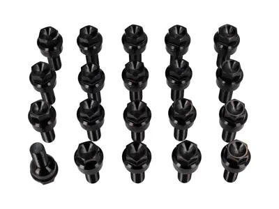 Lightweight Titanium wheel bolts in black for Porsches (PACK OF 20) - WHT006978, 99736120302
