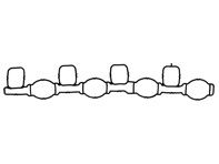 Intake manifold housing gasket. Porsche 958 Cayenne 4.2 Diesel - 95811024710, 482.230