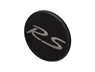 Centre wheel lock 'RS' cap badge, in Matt black. Porsche 991 GT2 RS / GT3 RS - 9P1601349JOK1, 99136120795