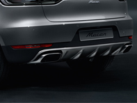 Stainless steel skid plate (rear). Porsche 95B Macan / Macan II - 95B8078376M7, 95B807837A6M7