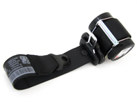 Seat belt Rear Coupe, in Black. Porsche 997.1 / 997.2 - 99780303502A23, 99780303602A23
