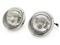 Headlamps chrome rim with LED internals - Standard Lens LHD  Porsche 911/964 - 91163111599, 91163111499, 91163111399, 91163111299