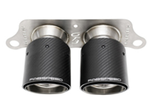 Deluxe Dual Style Tips - Carbon fibre. Porsche 991.2 GT3 / GT3 RS - 99111125395, 99111125380, 99111125791