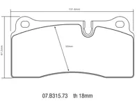 Replacement brake pad kit for Brembo GT Big Brake Kit - 2P19001A, 2P19001A1, 2P19001A2, 2P19001A3, 07B31573, 07.B315.73, 1B1.8016A