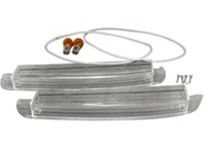 Indicator Lens Set of 2 Front CLEAR. Porsche 944S2 / 944T - 95163116100, 95163116200 - JPS944S2-FILY-CL, 1695450610