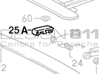 Sunroof Hinge. Porsche 911 / 964 / 993 - 91156412300