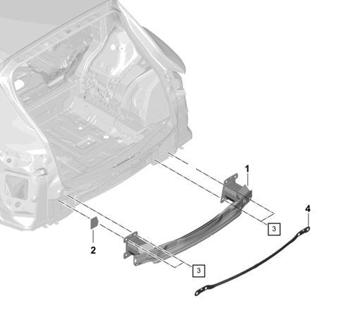 Hexagon head bolt rear bumper carrier M12x1,5,45. Porsche 9AY  