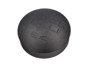 Gear knob insert Alloy engraved, Black. Porsche 964 Carrera - 95042412000, 95042412001 - GI964B
