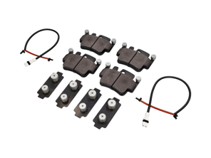 FRONT Brake pads, sensors, shims kit Porsche Boxster 986 S 3.2L ABS - 99635294903, 99635108802, 99661236501