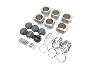 Piston & Cylinder Engine Set. Porsche MMS 993 RSR 3.6L to 3.8L (slip-in cyl.) - PS102-022, PP102-013, PC102-001