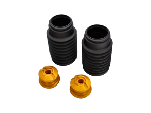 Shock absorber bump stops and dust covers. M030 / C4S / IX73 / IX74 Porsche 996 - 58760SET, 99633310503, 99333310701, 99633310501