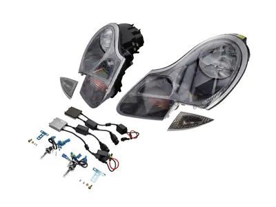 Headlamp Clear and HID Kit Porsche 986 Boxster / 996 - 98663113221, 98663113121, 99663104502, 99663104602, HIDH7PRO6K