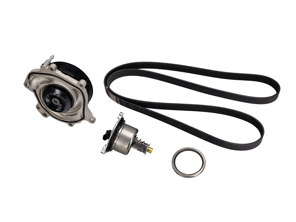 Water pump with housing, belt & thermostat kit. Porsche 991.2 Carrera / 992.1 Carrera / 2S / 4S / turbo / 992.2 Carrera 2 - 9A712168800, 0PB121688, 9A110655900, 9A110622603, 9A110622602, 9A712111000, 0PB121110A, 0PB903137A, 9A110221800, 0PB903137G, 0PB121010D, 0PB121010, 0PB121010A, 9A210603974, 9A210603973, 9A210603972, 9A210603971, 9A210603970