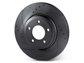 Drilled and slotted brake Disc Rotor Front. Porsche Cayenne 955 / 957 / 958 (OE No 95535140151 & 95535140251) - 95535140151, 95535140241, 95535140150, 95535140250