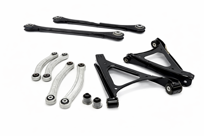 Rear upper and lower wishbones kit, rear axle. Porsche 958.1 Cayenne (92A) 2011-14 - 95831104100, 95831104200, 95533104900, 95533105000, 7L0505397, 7L0505398, 95533104710, 7L0505323A, 95833104500, 95833104600, 95534158810