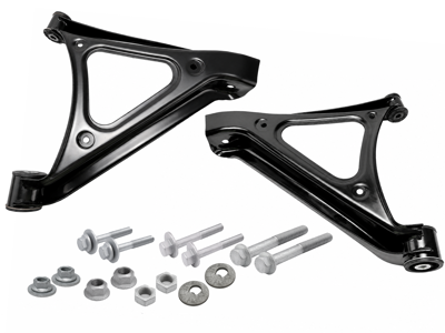 Rear lower wishbones, SET OF 2. Porsche 958.1 Cayenne (92A) 2011-14 - 95831104100, 95831104200, PAF001833, WHT001796A, WHT001938, PAF105326, PAF103353, WHT004887, WHT006410 - A3327209, A3327210
