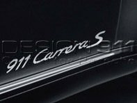 Model designation stickers on doors. Porsche 991.1 (911) / 991.2 (911) - 99104480110041, 99104480110V04, 99104480111041, 99104480111V04, 99104480114041, 99104480114V04, 99104480112041, 99104480112V04, 99104480111041, 99104480111V04