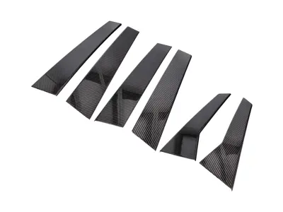 Door pillar trim cover set Carbon Fibre. Porsche 95B.1 Macan 2014-18 - 95B853317C, 95B853318C, 95B853351C, 95B853352C, 95B853589C, 95B853590C - E436 GLOSS, E436 MATTE