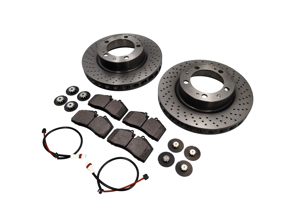 FRONT Brake Pads and Brake Disc Package for Porsche 993 C2/4 1994-97 - 99335104301, 99335104401, 99335193905, 96461236302, 96535109600, 96435109601, 92835139304, 92835193005, 92835193006, 92835193016, 92835193900, 92835193901, 92835193902, 92835193904, 94435193902, 95935194901, 95935194903, 96535193000, 96535193003, 96535193004, 96535193900, 96535193901, 96535193902, 96535193903, 96535193904, 99309435161, 99309435161F, 99309435166, 99335193001, 99335193060, 99335193901, 99335193904, 99335293004, 96461236301, 96461221100, 96461236300
