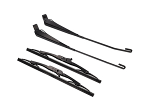Wiper arm with blades, front, SET OF 2, Black. Porsche 911 1965-94 - 9500003, 90162893000