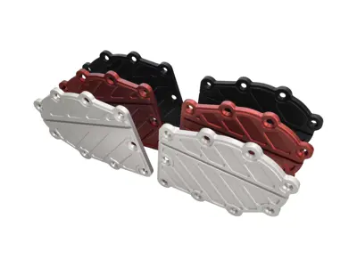 Chain housing lid cover set of 2 Aluminium. Porsche 964 / 993 - 96410510701, 96410510801
